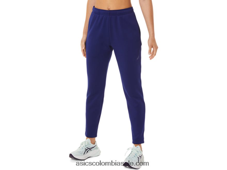 mujer Asics pantalón de punto cepillado buceo azul 20X82N2936