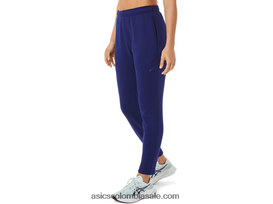 mujer Asics pantalón de punto cepillado buceo azul 20X82N2936