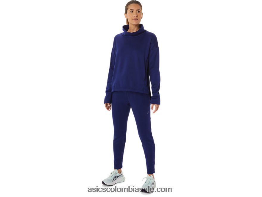 mujer Asics pantalón de punto cepillado buceo azul 20X82N2936