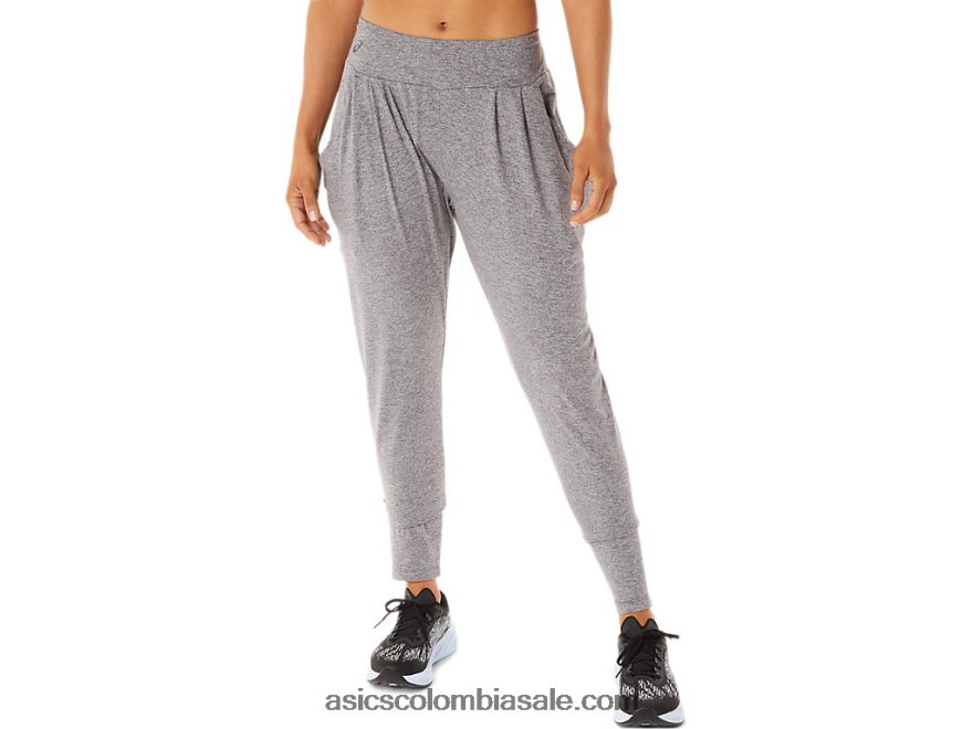 mujer Asics pantalón de punto elástico suave humo sombra brezo 20X82N2903