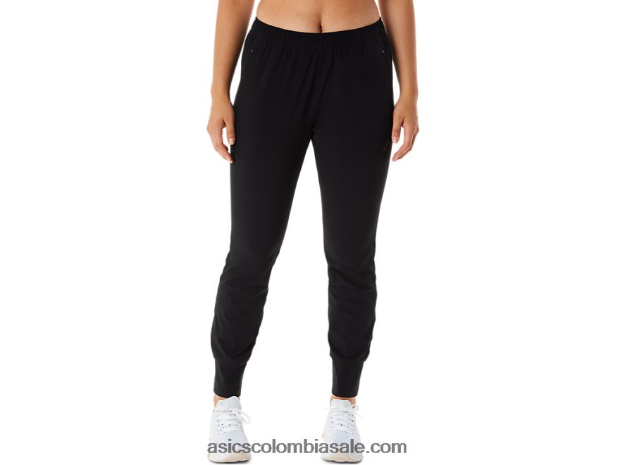 mujer Asics pantalón de tejido elástico de entrenamiento rendimiento negro 20X82N2217