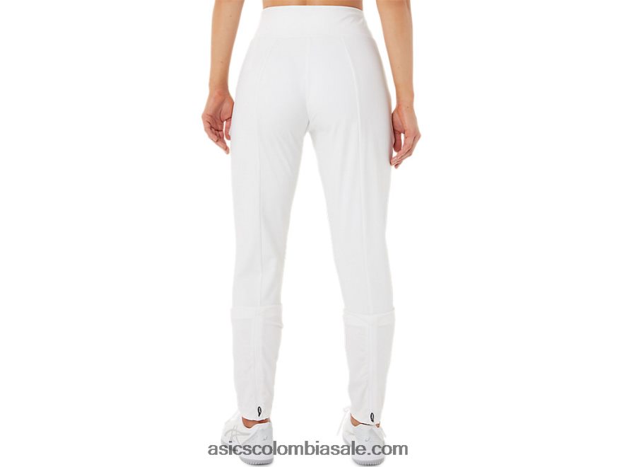 mujer Asics pantalón de tenis blanco brillante/negro 20X82N3275