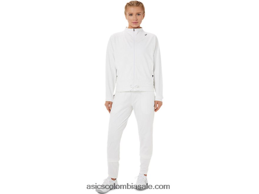 mujer Asics pantalón de tenis blanco brillante/negro 20X82N3275