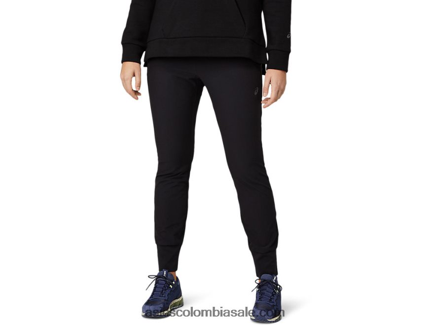 mujer Asics pantalón tapered elástico rendimiento negro 20X82N3642