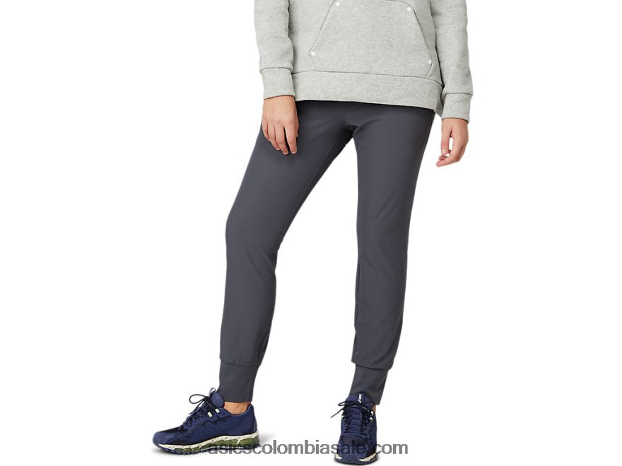 mujer Asics pantalón tapered elástico transportador gris 20X82N3640