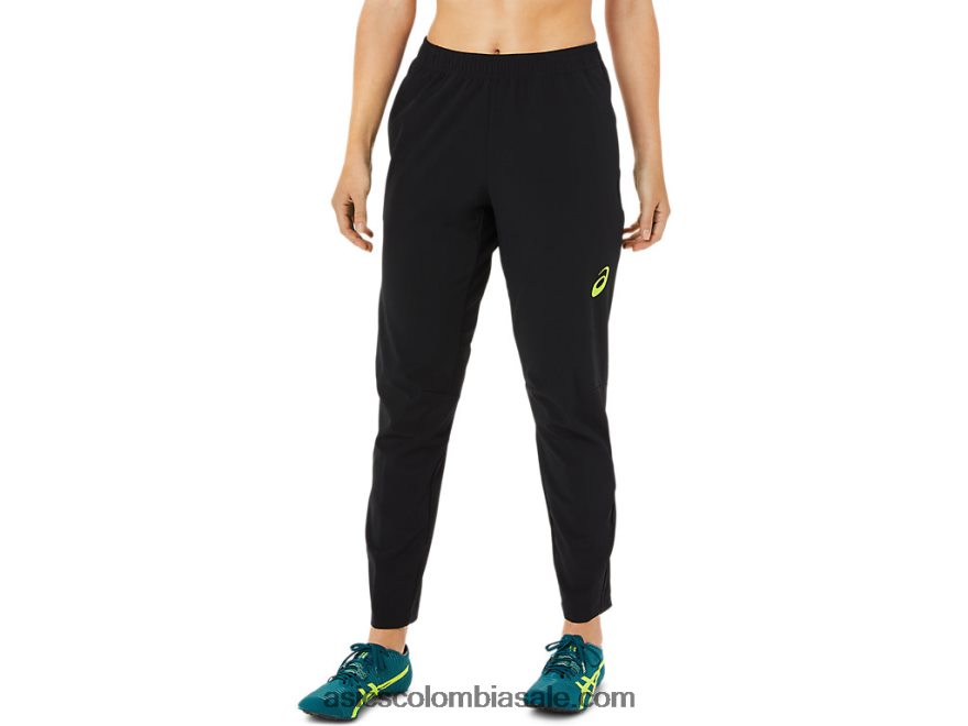 mujer Asics pantalón tejido elástico rendimiento negro 20X82N3404