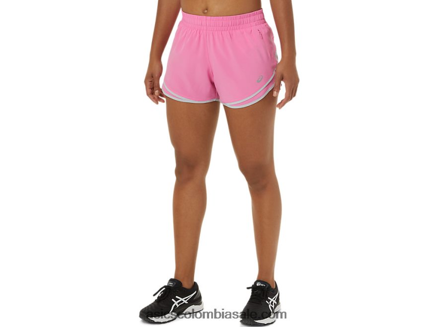 mujer Asics pr lyte 2.5in correr corto fruta del dragón/gris piamonte 20X82N3800