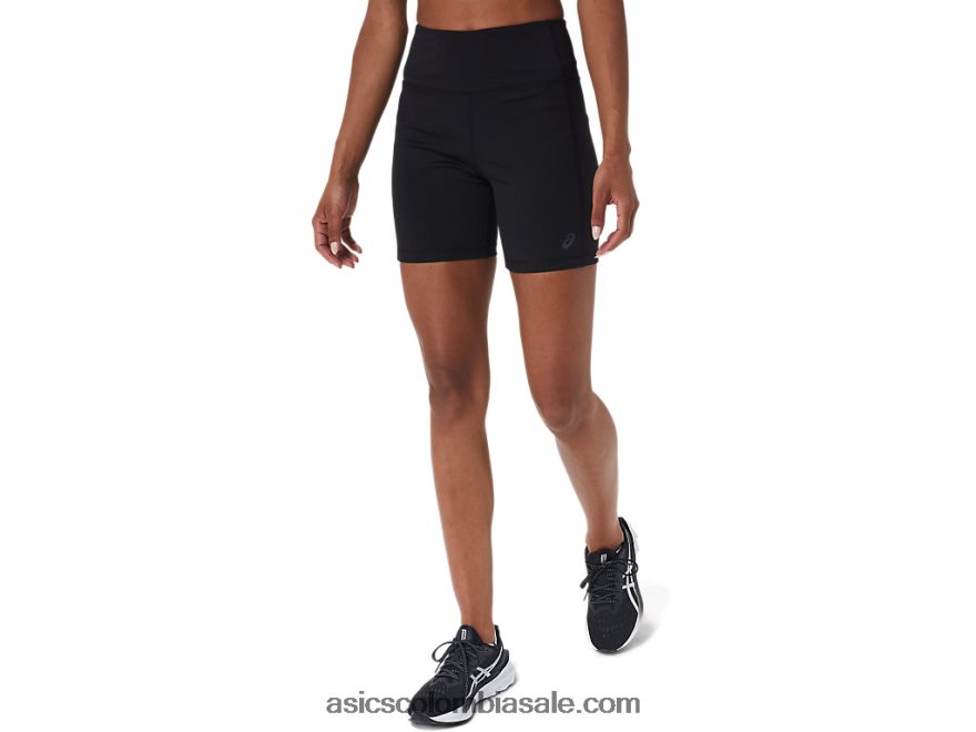 mujer Asics pr lyte 5in run short con bolsillos rendimiento negro 20X82N2717