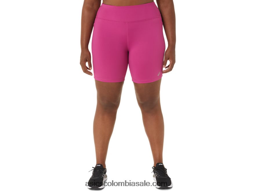 mujer Asics pr lyte 5in run short con bolsillos rojo fucsia 20X82N3291