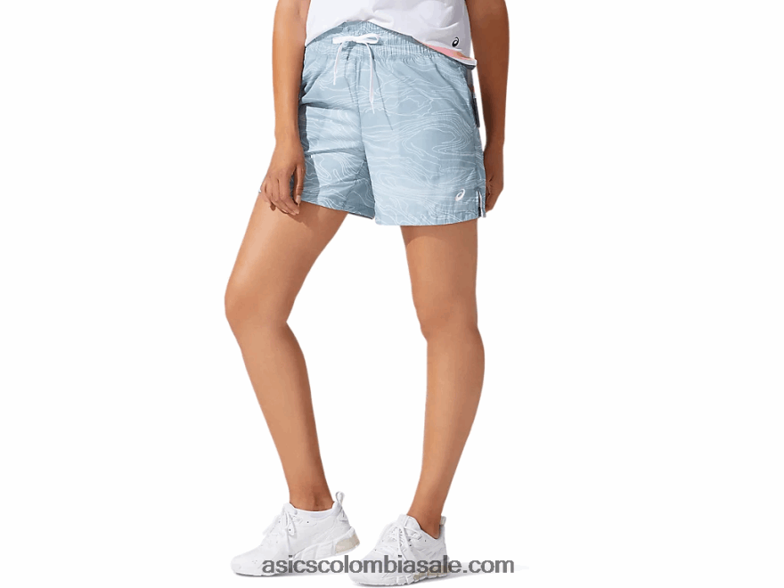 mujer Asics short tejido aireado humo azul 20X82N4071