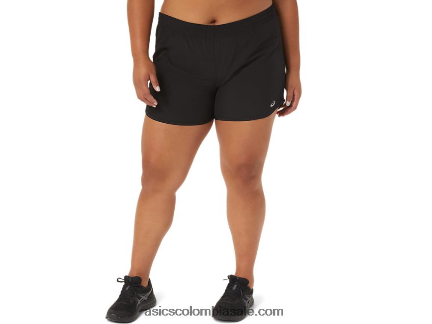 mujer Asics velocidad de lyte 4in correr corto rendimiento negro 20X82N4099