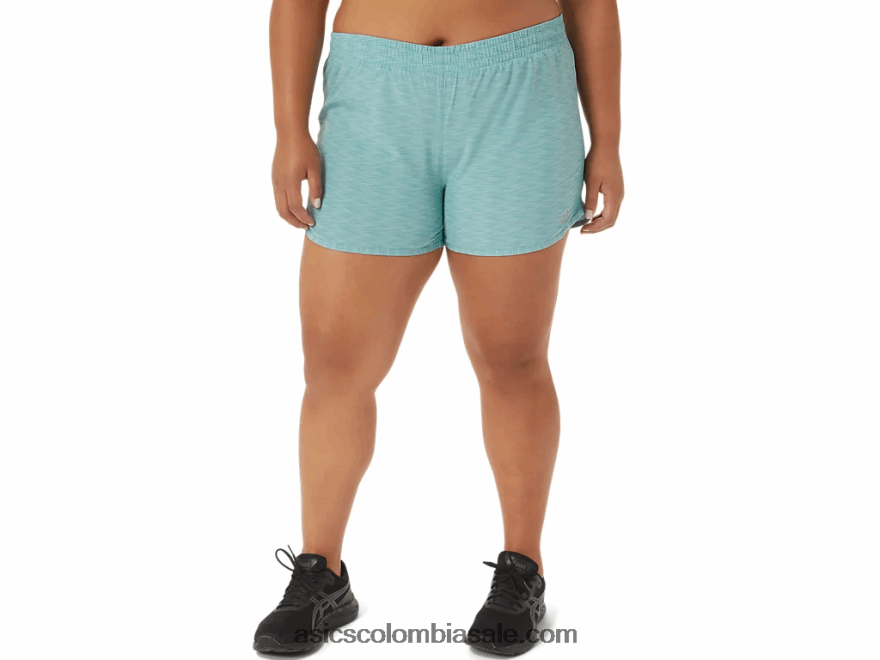 mujer Asics velocidad de lyte 4in correr corto tinte espacial de salvia 20X82N3298
