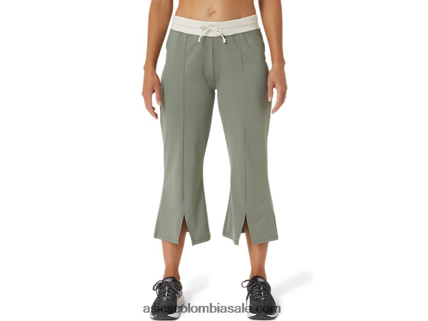 mujer Asics w pantalones acampanados reutilizados verde liquen/abedul 20X82N2740