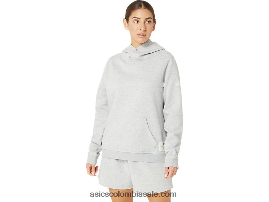 mujer Asics Sunday sana sudadera con capucha de vellón brezo gris claro 20X82N2178