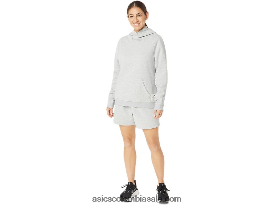 mujer Asics Sunday sana sudadera con capucha de vellón brezo gris claro 20X82N2178