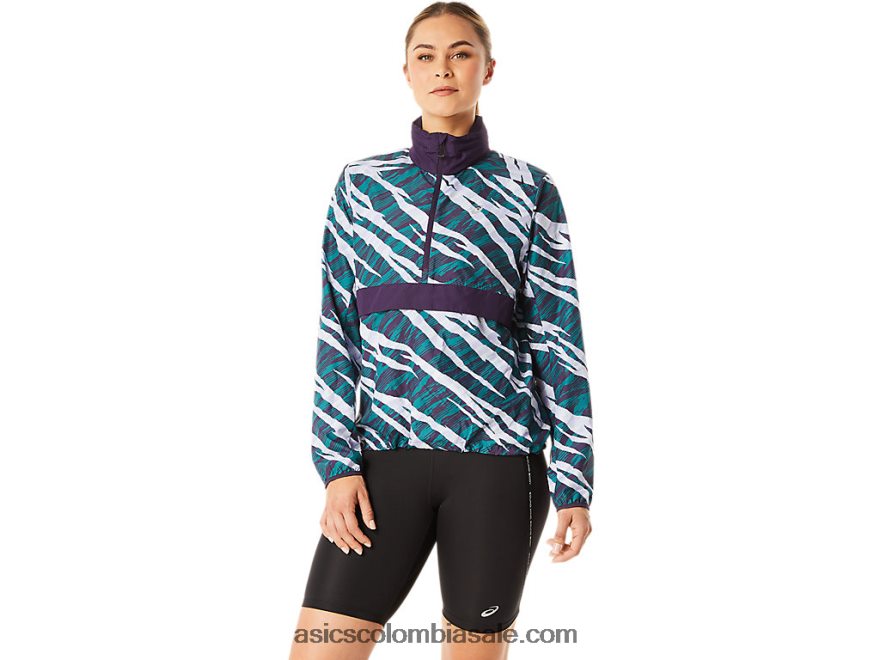 mujer Asics anorak de camuflaje salvaje pantalla de noche/pino aterciopelado 20X82N3071