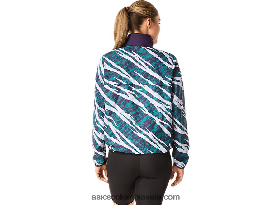 mujer Asics anorak de camuflaje salvaje pantalla de noche/pino aterciopelado 20X82N3071