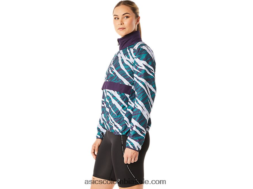 mujer Asics anorak de camuflaje salvaje pantalla de noche/pino aterciopelado 20X82N3071