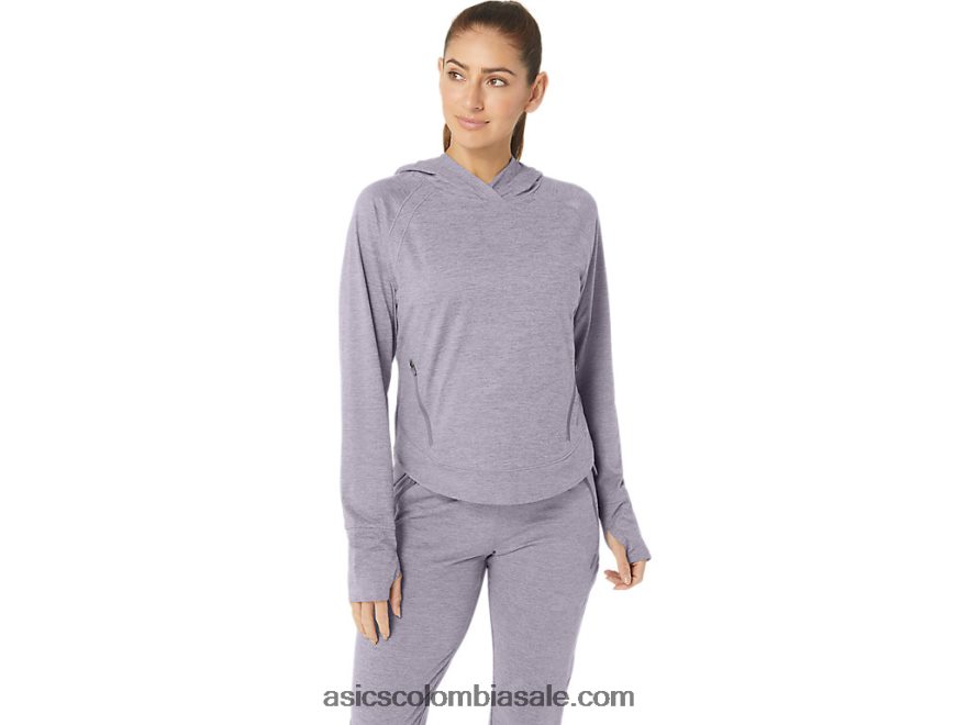 mujer Asics sudadera con capucha tech po 2.0 tinte espacial violeta anochecer 20X82N2351