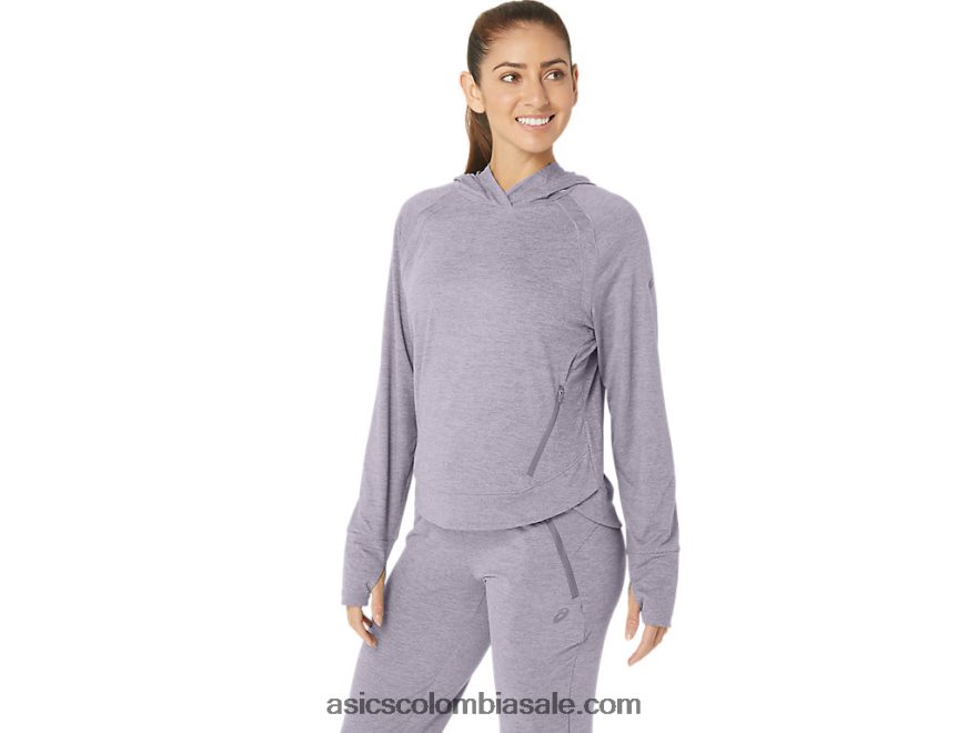 mujer Asics sudadera con capucha tech po 2.0 tinte espacial violeta anochecer 20X82N2351