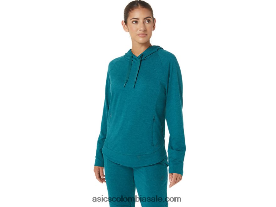 mujer Asics tecnología sudadera con capucha tinte espacial de pino terciopelo 20X82N2820