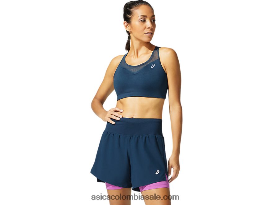 mujer Asics acelerar sujetador azul francés 20X82N4073