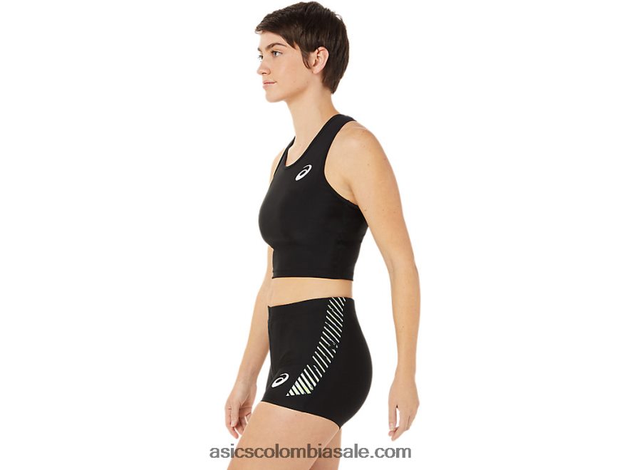 mujer Asics camisa de sujetador de pista rendimiento negro 20X82N3395