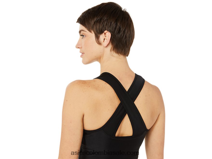 mujer Asics camisa de sujetador de pista rendimiento negro 20X82N3395