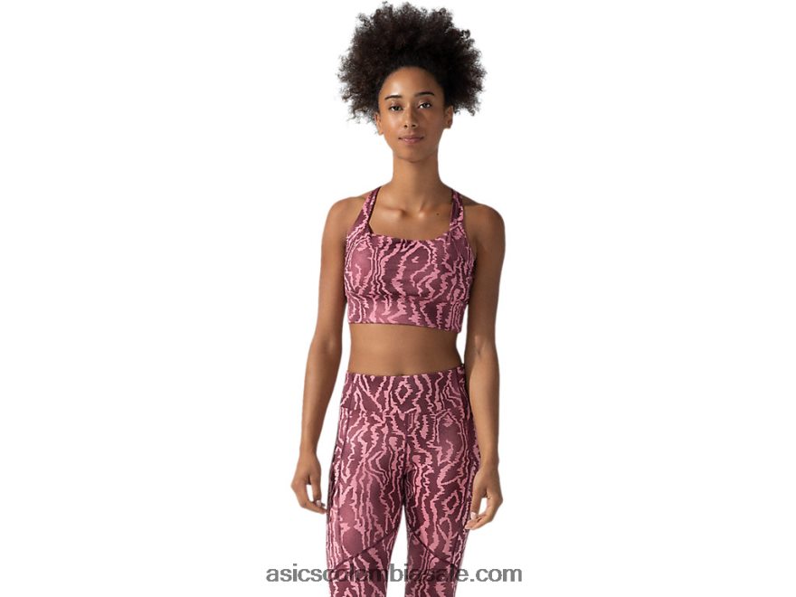 mujer Asics nuevo sujetador estampado strong 92 impresión profunda de marte 20X82N3803
