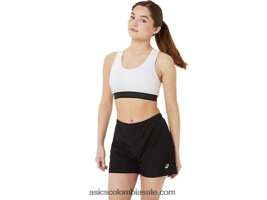 mujer Asics sujetador con relleno circuito ii blanco brillante/negro 20X82N2953