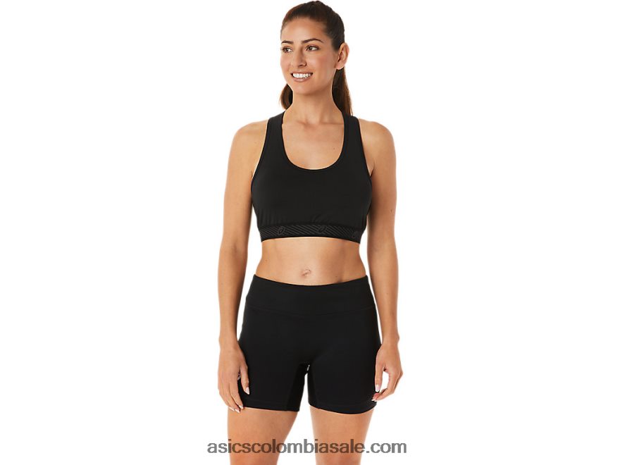 mujer Asics sujetador con relleno circuito ii rendimiento negro 20X82N2875
