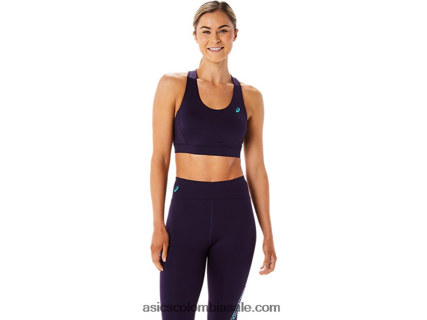 mujer Asics sujetador con tirantes cruzados en la espalda sombra de noche 20X82N2955