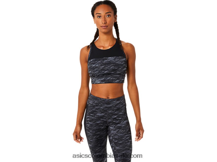 mujer Asics sujetador de tiras kate gris multi 20X82N3784