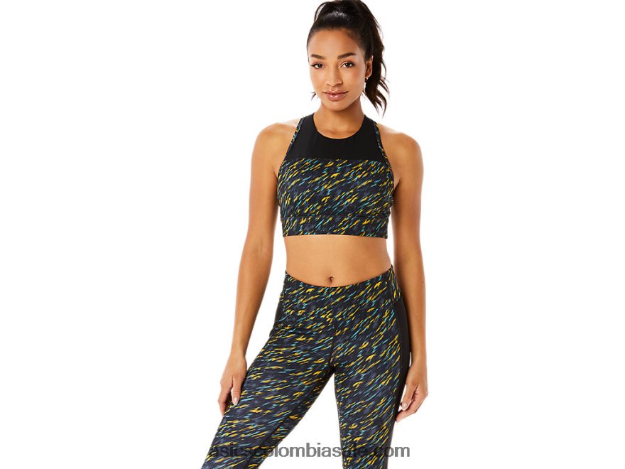 mujer Asics sujetador de tiras kate sombra de noche/estampado de salvia 20X82N3393