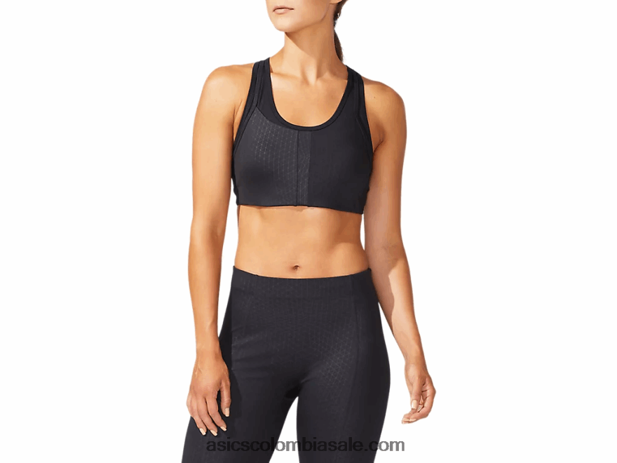 mujer Asics sujetador de viajero de lujo rendimiento negro 20X82N2365