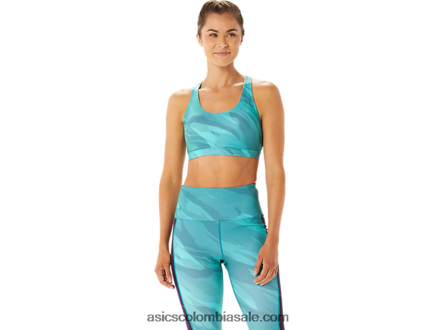 mujer Asics sujetador gráfico de entrenamiento pino brumoso 20X82N2926