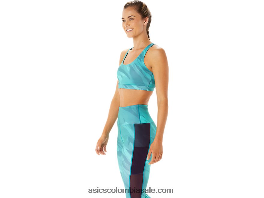 mujer Asics sujetador gráfico de entrenamiento pino brumoso 20X82N2926