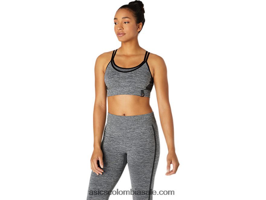 mujer Asics sujetador reversible sin costuras rendimiento negro 20X82N3659