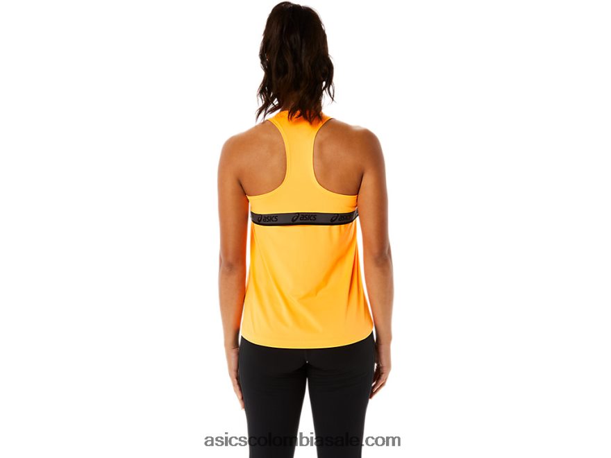 mujer Asics ajuste sana tanque estallido de naranja 20X82N2823