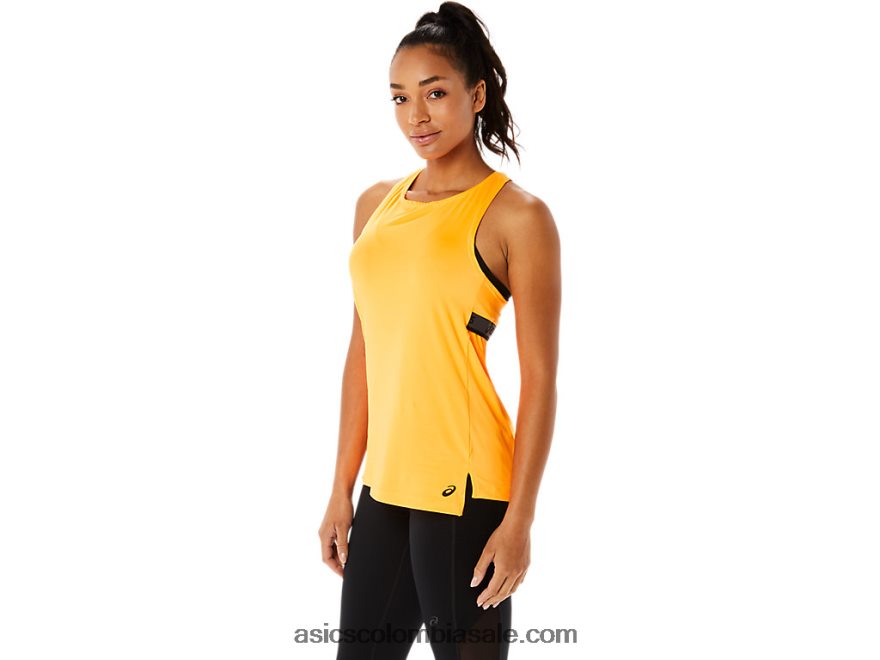 mujer Asics ajuste sana tanque estallido de naranja 20X82N2823