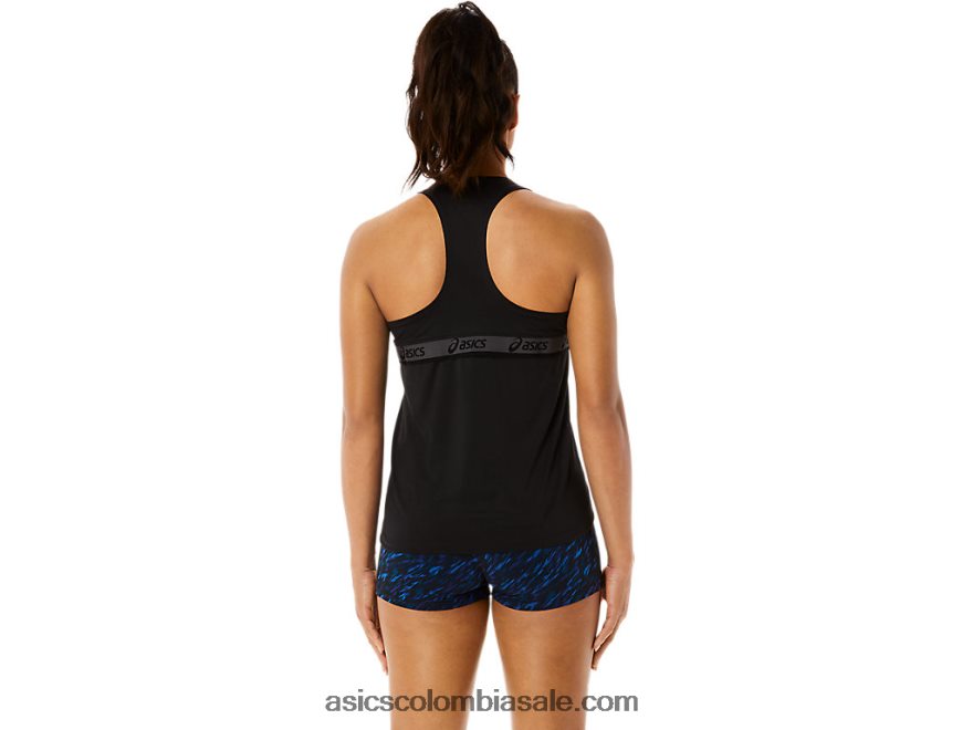 mujer Asics ajuste sana tanque rendimiento negro 20X82N3465