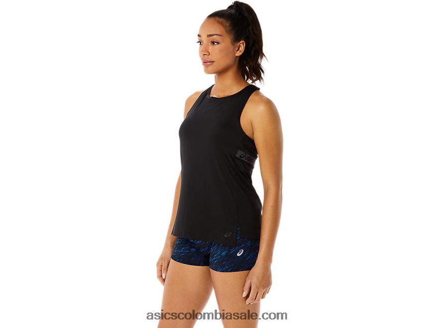 mujer Asics ajuste sana tanque rendimiento negro 20X82N3465