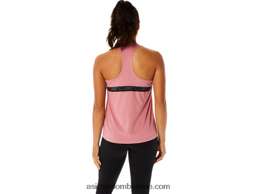 mujer Asics ajuste sana tanque rosa ahumado 20X82N3398