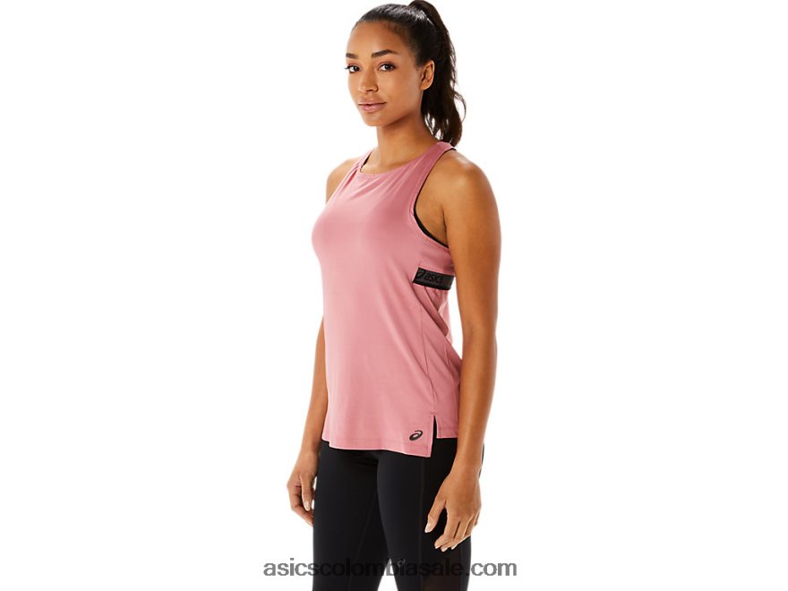 mujer Asics ajuste sana tanque rosa ahumado 20X82N3398