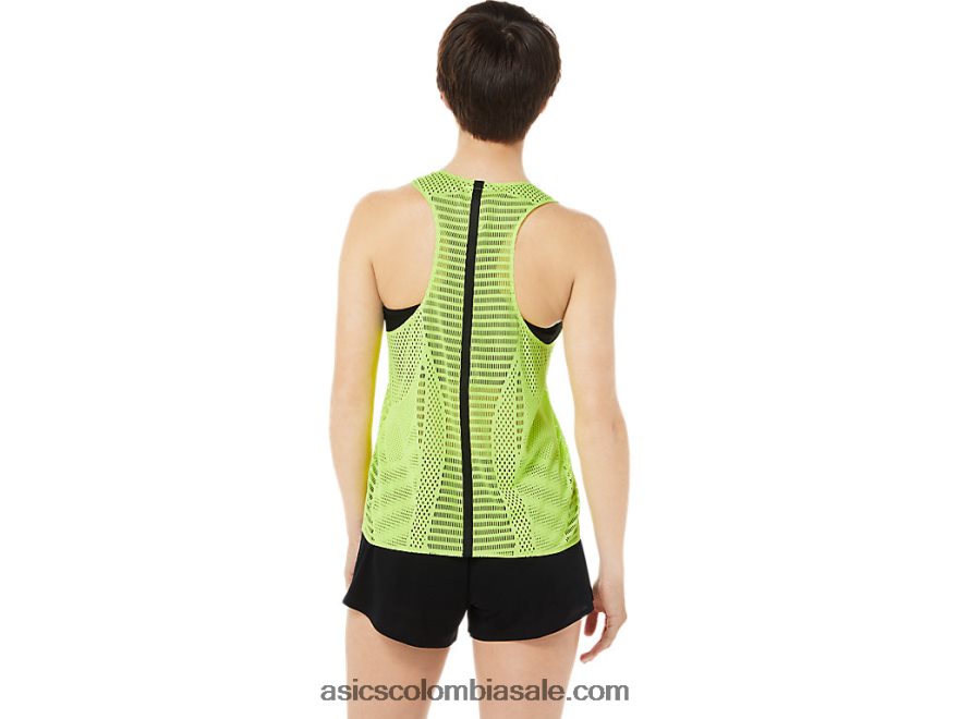 mujer Asics camiseta actibreeze peligro verde 20X82N3350