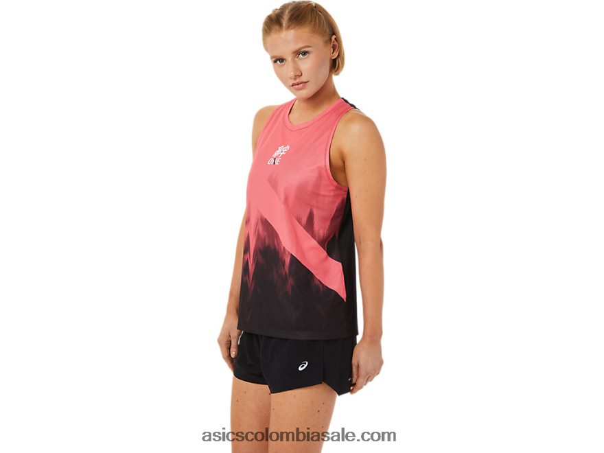 mujer Asics camiseta coral ardiente 20X82N3650