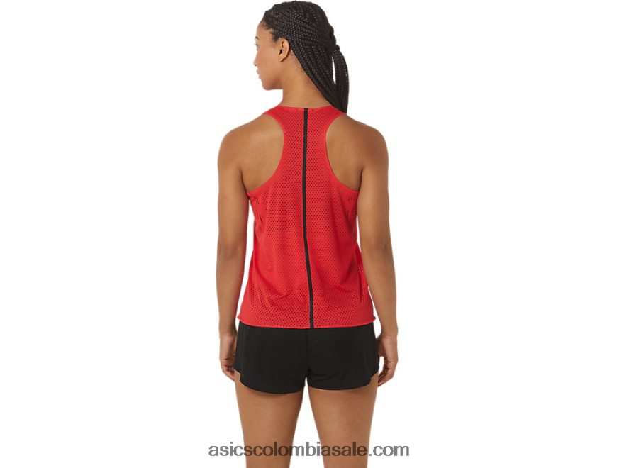 mujer Asics camiseta de jacquard actibreeze rojo electrico 20X82N2341