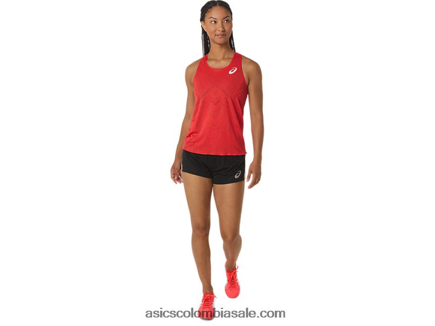 mujer Asics camiseta de jacquard actibreeze rojo electrico 20X82N2341