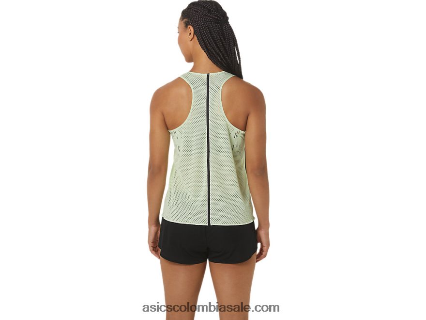 mujer Asics camiseta de jacquard actibreeze susurro verde 20X82N2226