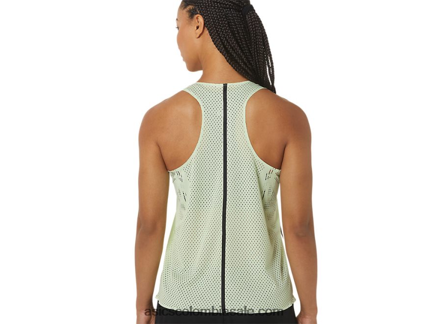 mujer Asics camiseta de jacquard actibreeze susurro verde 20X82N2226